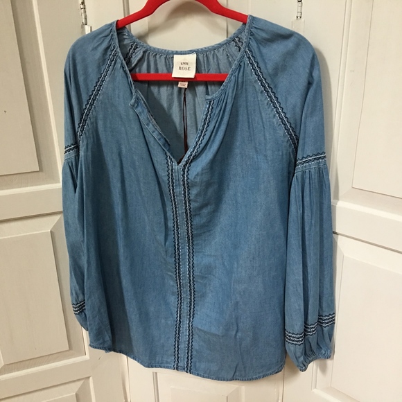 Knox Rose | Denim-Look Tunic - Picture 5 of 6